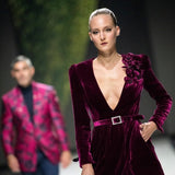Couture Custom Color Silk Velvet Orchid Flower Sash or Applique Floral - Swarovski Crystal Beading - Marie Livet