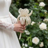 Couture Pearl Flower Statement Wedding Bouquet - Marie Livet