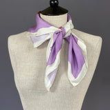 Purple Watercolor Floral Silk Twill Scarf - Marie Livet