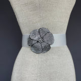 Starlight Couture Crystal Black Flower Brooch - Marie Livet
