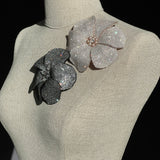 Starlight Couture Crystal Black Flower Brooch