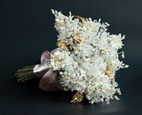 Antherra Couture Gold Leaf, Pearl, Gemstone, Crystal Bridal Bouquet - Marie Livet