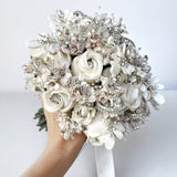 Astrea Luxury Wedding Pearl and Crystal Bouquet - Marie Livet