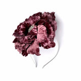 Ava Large Flower Mauve Purple Silk Velvet Floral Headband - Marie Livet