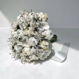 Bella Jeweled Pearl and Crystal Gemstone Wedding Bouquet - Marie Livet