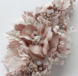Blush Pink Avianna Flower Bridal Hair Comb - Marie Livet