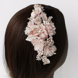 Blush Pink Avianna Flower Bridal Hair Comb - Marie Livet