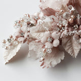 Blush Pink Avianna Flower Bridal Hair Comb - Marie Livet