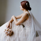 Blush Pink Gold Metal Leaf Bridal Bouquet - Marie Livet