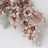 Blush Pink Nalani Flower Bridal Hair Comb - Marie Livet