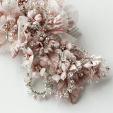 Blush Pink Nalani Flower Bridal Hair Comb - Marie Livet