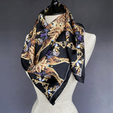 Evergreen Gold Purple and Black Silk Scarf 2 - Marie Livet