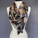 Evergreen Gold Purple and Black Silk Scarf 2 - Marie Livet