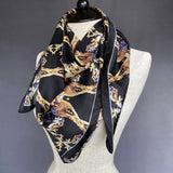 Evergreen Gold Purple and Black Silk Scarf 2 - Marie Livet