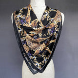 Evergreen Gold Purple and Black Silk Scarf 2 - Marie Livet