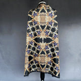 Evergreen Gold Purple and Black Silk Scarf 2 - Marie Livet