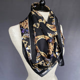 Evergreen Gold Purple and Black Silk Scarf 2 - Marie Livet