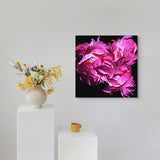 Fuchsia Peonies Original Studio Art Canvas Print - Canvas Wrap Wall Art - Designer Home Decor - Marie Livet