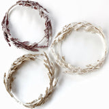 Ivory Silk Velvet Oak Leaf Hair Crown Wreath - Marie Livet