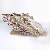Ivory Silk Velvet Oak Leaf Hair Crown Wreath - Marie Livet