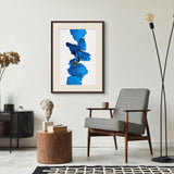 Original Digital Studio Art - Blue Floral Rising - Giclée Print - Marie Livet