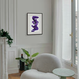 Original Digital Studio Art - Purple Floral Rising - Giclée Print - Marie Livet