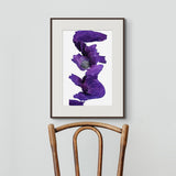 Original Digital Studio Art - Purple Floral Rising - Giclée Print - Marie Livet