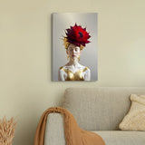 Scarlet Queen Red Flower Art Canvas - Marie Livet