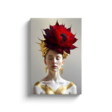 Scarlet Queen Red Flower Art Canvas - Marie Livet