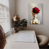 Scarlet Queen Red Flower Art Canvas - Marie Livet