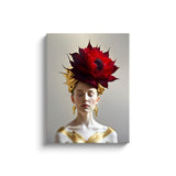 Scarlet Queen Red Flower Art Canvas - Marie Livet