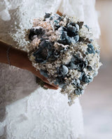 Something Blue Sterling Silver and Gemstone Couture Bridal Bouquet - Marie Livet