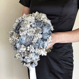 Something Blue Sterling Silver and Gemstone Couture Bridal Bouquet - Marie Livet