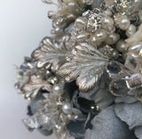 Something Blue Sterling Silver and Gemstone Couture Bridal Bouquet - Marie Livet
