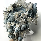 Something Blue Sterling Silver and Gemstone Couture Bridal Bouquet - Marie Livet