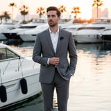 Couture Black Lambskin Leather Feather Lapel Pin Boutonniere - Marie Livet