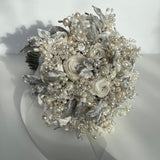 Divina Jeweled Pearl and Crystal Gemstone Wedding Bouquet - Marie Livet