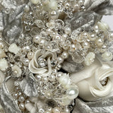 Divina Jeweled Pearl and Crystal Gemstone Wedding Bouquet - Marie Livet