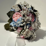 Elizabeth Pearl and Swarovski Crystal Couture Bridal Bouquet - Marie Livet