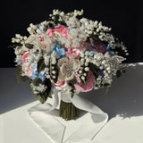 Elizabeth Pearl and Swarovski Crystal Couture Bridal Bouquet - Marie Livet