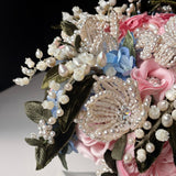 Elizabeth Pearl and Swarovski Crystal Couture Bridal Bouquet - Marie Livet