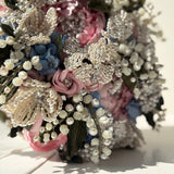 Elizabeth Pearl and Swarovski Crystal Couture Bridal Bouquet - Marie Livet