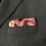 Luxury Hand Rolled Pocket Square - Classical Pink Rose Silk Twill - Marie Livet