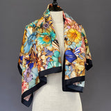 Meadow Floral Silk Twill Scarf - Marie Livet