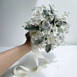 Sasha Jeweled Pearl and Crystal Wedding Bouquet - Marie Livet