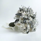 Sasha Jeweled Pearl and Crystal Wedding Bouquet - Marie Livet