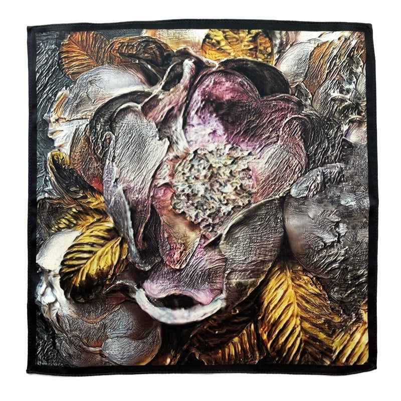 Set of Two Pink Floral Silk Pocket Squares - Holiday Gift Set - Marie Livet