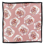 Set of Two Silk Pink Pocket Square Roses Blush Orange and Tan - Pocket Square Holder - Holiday Gift Set - Marie Livet