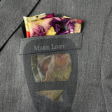 Set of Two Silk Pocket Square Daydream and Gossamer Flame Floral - Holiday Gift Set - Marie Livet