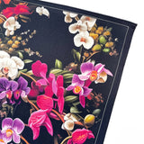 Abundant Orchid Purple Flower Silk Satin Pocket Square - Marie Livet
